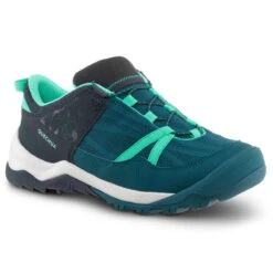Quechua Chaussures De Randonnée Enfant à Laçage Rapide Crossrock Turquoise Du 35 AU 38