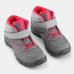 Quechua Chaussures De Randonnée Enfant Avec Scratch MH100 Mid Grise Rose Du 24 AU 34 -Quechua chaussures de randonnee enfant avec scratch mh100 mid grise rose du 24 au 34 8