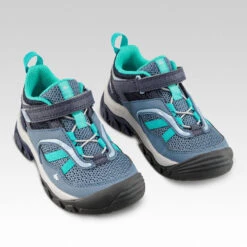 Quechua Chaussures De Randonnée Montagne Avec Scratch Fille Crossrock Bleues 24-34 -Quechua chaussures de randonnee montagne avec scratch fille crossrock bleues 24 34 3