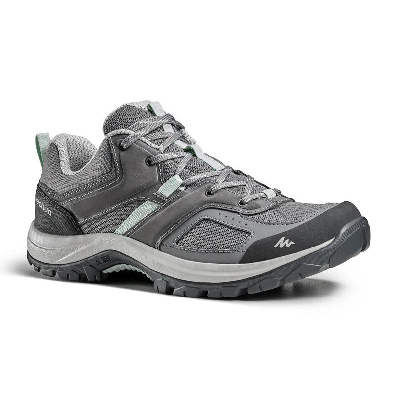 Quechua Chaussures De Randonnée Montagne - MH100 Gris/vert- Femme 1 Quechua Chaussures De Randonnée Montagne - MH100 Gris/vert- Femme