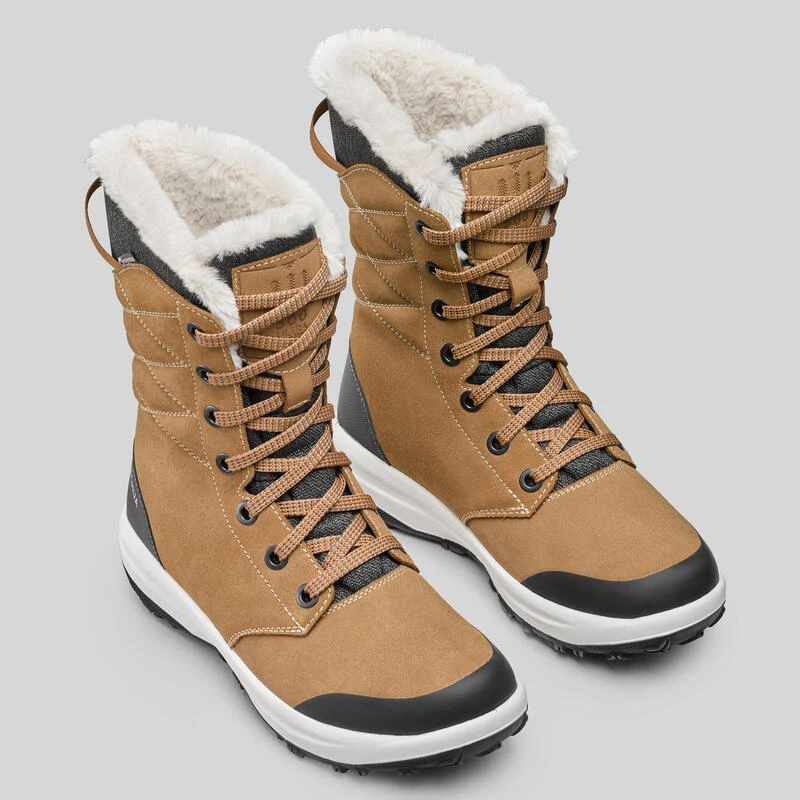 Quechua Chaussures En Cuir Chaudes Et Imperméables De Randonnée - SH500 U-WARM - Femme 2 Quechua Chaussures En Cuir Chaudes Et Imperméables De Randonnée - SH500 U-WARM - Femme – Image 2