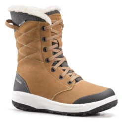 Quechua Chaussures En Cuir Chaudes Et Imperméables De Randonnée - SH500 U-WARM - Femme