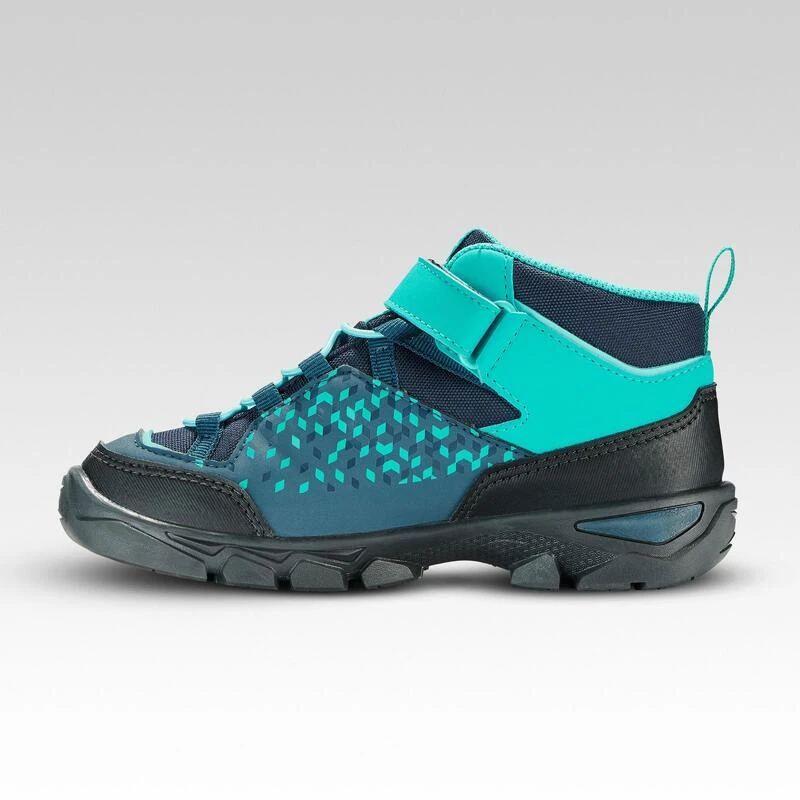 Quechua Chaussures Imperméables De Randonnée - MH120 MID Turquoises - Enfant 28 AU 34 2 Quechua Chaussures Imperméables De Randonnée - MH120 MID Turquoises - Enfant 28 AU 34 – Image 2