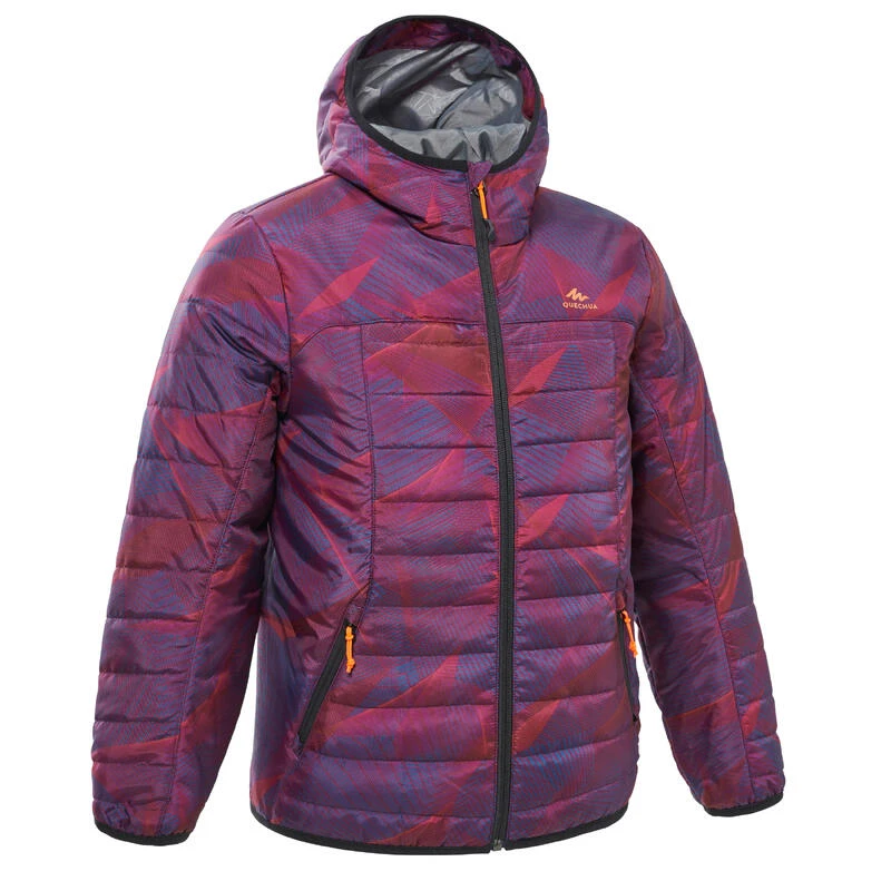 Quechua Doudoune De Randonnée Enfant MH500 Violet Print 7- 15 Ans 1 Quechua Doudoune De Randonnée Enfant MH500 Violet Print 7- 15 Ans