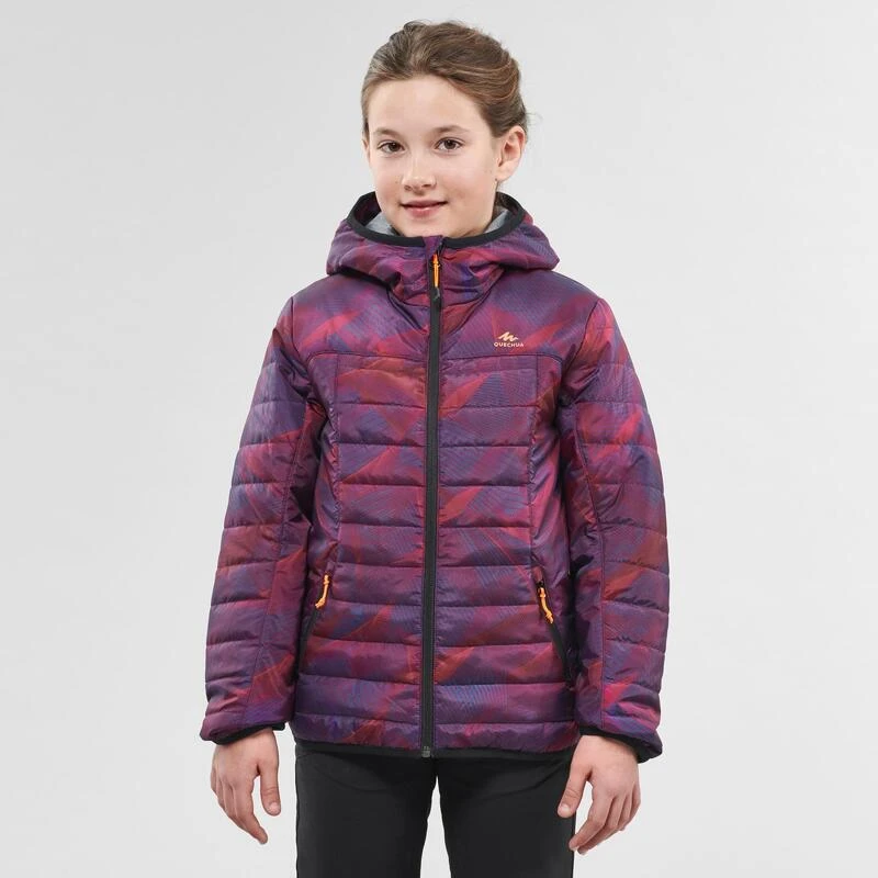 Quechua Doudoune De Randonnée Enfant MH500 Violet Print 7- 15 Ans 2 Quechua Doudoune De Randonnée Enfant MH500 Violet Print 7- 15 Ans – Image 2