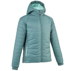 Quechua DOUDOUNE DE RANDONNÉE - HYBRIDE VERT PASTEL - ENFANT 7-15 ANS