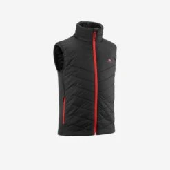 Quechua GILET DOUDOUNE DE RANDONNÉE - HYBRIDE NOIR - ENFANT 7-15 ANS
