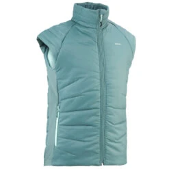 Quechua GILET DOUDOUNE DE RANDONNÉE - HYBRIDE VERT PASTEL - ENFANT 7-15 ANS