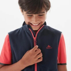 Quechua GILET POLAIRE - MH150 NAVY CORAIL - ENFANT 7-15 ANS -Quechua gilet polaire mh150 navy corail enfant 7 15 ans 4