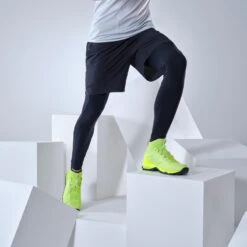 Quechua -Quechua legging short ultra leger randonnee rapide fh900 bleu homme 1