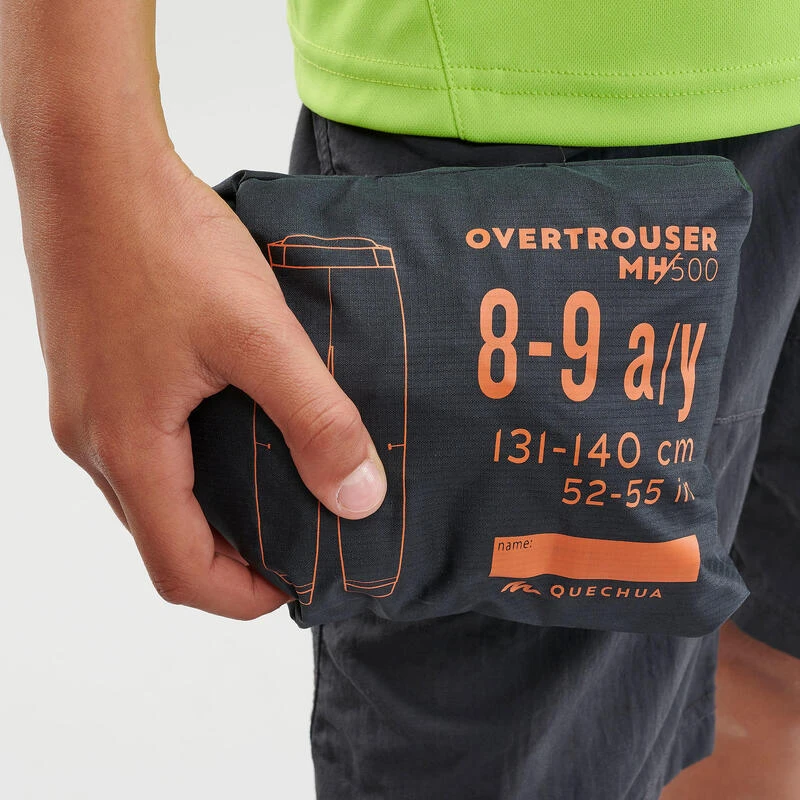 Quechua Surpantalon De Randonnée - MH500 Noir - Enfant 7-15 Ans 2 Quechua Surpantalon De Randonnée - MH500 Noir - Enfant 7-15 Ans – Image 2