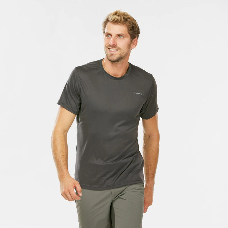 Quechua T-shirt De Randonnée Manches Courtes En Synthétique Recyclé - Homme- MH100 2 Quechua T-shirt De Randonnée Manches Courtes En Synthétique Recyclé - Homme- MH100 – Image 2