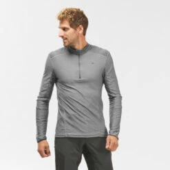 Quechua T-shirt De Randonnée Manches Longues En Synthétique - Homme - MH550