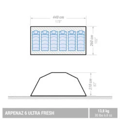 Quechua -Quechua tente a arceaux de camping arpenaz 6 ultrafresh 6 personnes 1