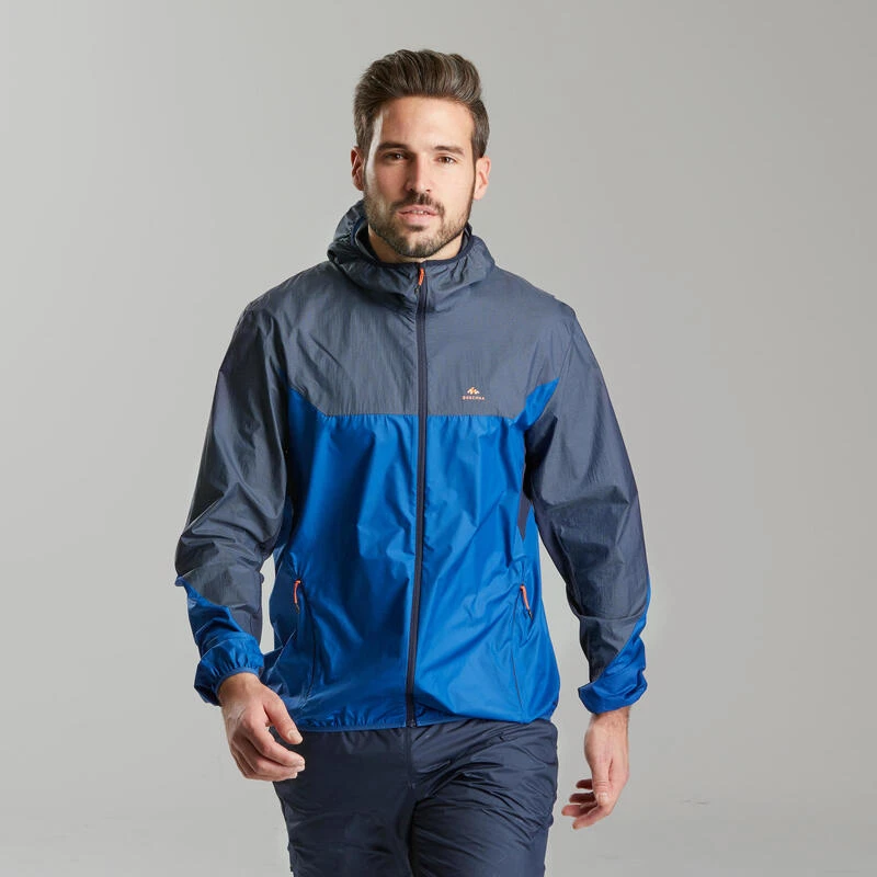 Quechua Veste Coupe Vent De Randonnée Rapide Homme FH500 Helium Wind Bleu 2 Quechua Veste Coupe Vent De Randonnée Rapide Homme FH500 Helium Wind Bleu – Image 2