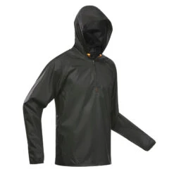Quechua Veste Coupe Vent Et Déperlante De Randonnée - Raincut 1/2 Zip - Homme