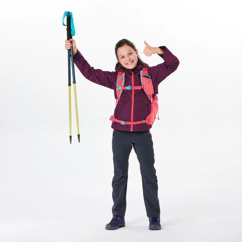 Quechua Veste Imperméable De Randonnée - MH500 Prune - Enfant 7-15 Ans 2 Quechua Veste Imperméable De Randonnée - MH500 Prune - Enfant 7-15 Ans – Image 2