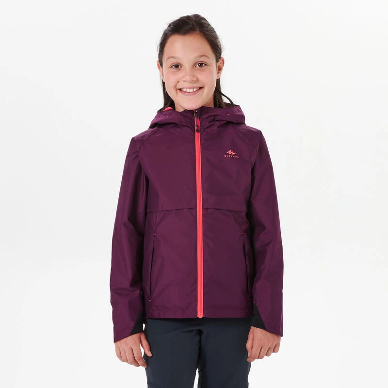 Quechua Veste Imperméable De Randonnée - MH500 Prune - Enfant 7-15 Ans 3 Quechua Veste Imperméable De Randonnée - MH500 Prune - Enfant 7-15 Ans – Image 3