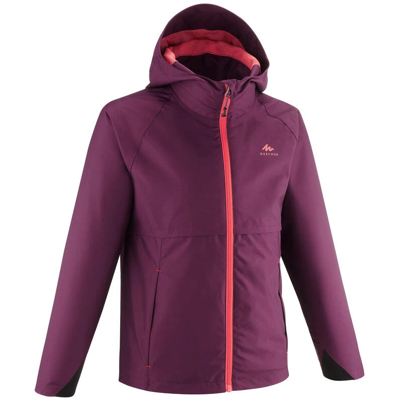 Quechua Veste Imperméable De Randonnée - MH500 Prune - Enfant 7-15 Ans 1 Quechua Veste Imperméable De Randonnée - MH500 Prune - Enfant 7-15 Ans