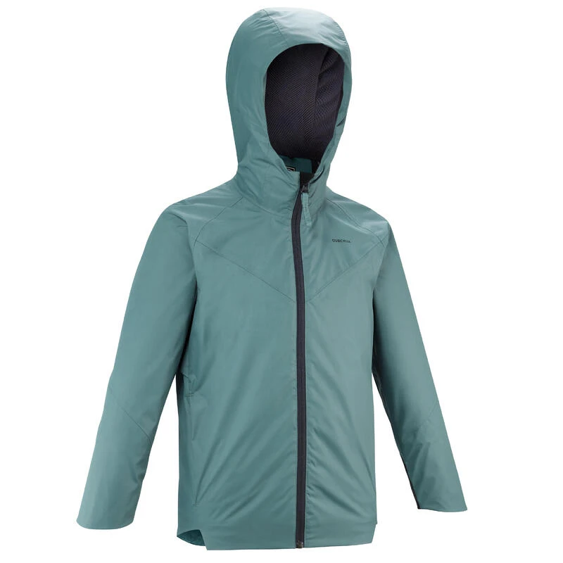 Quechua Veste Imperméable De Randonnée - MH500 Verte - Enfant 7-15 Ans 1 Quechua Veste Imperméable De Randonnée - MH500 Verte - Enfant 7-15 Ans
