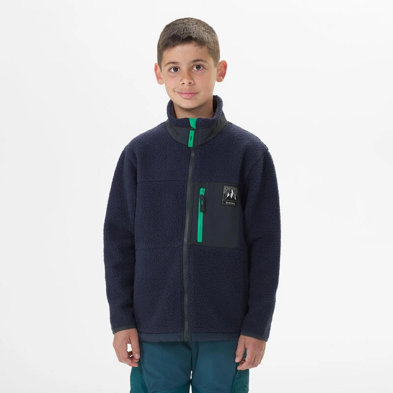 Quechua VESTE POLAIRE CHAUDE DE RANDONNEE - MH500 BLEUE MARINE - ENFANT 7-15 ANS 3 Quechua VESTE POLAIRE CHAUDE DE RANDONNEE - MH500 BLEUE MARINE - ENFANT 7-15 ANS – Image 3
