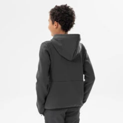 Quechua VESTE POLAIRE DE RANDONNEE - MH500 NOIRE GRISE - ENFANT 7-15 ANS -Quechua veste polaire de randonnee mh500 noire grise enfant 7 15 ans 4